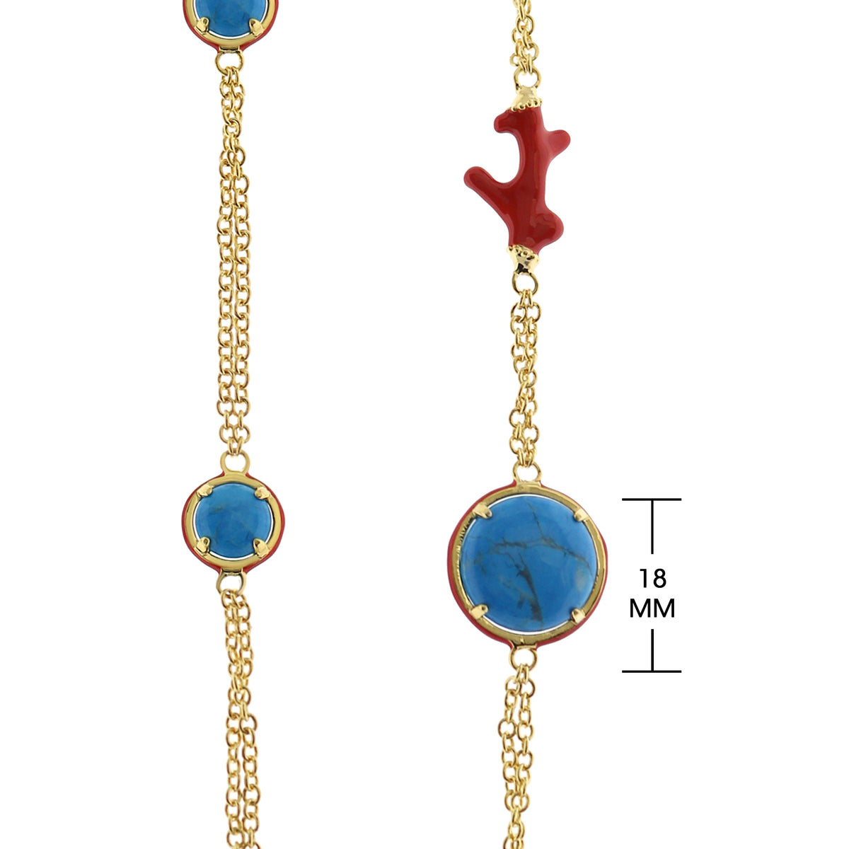 Pretty Little Things Coral Long Necklace