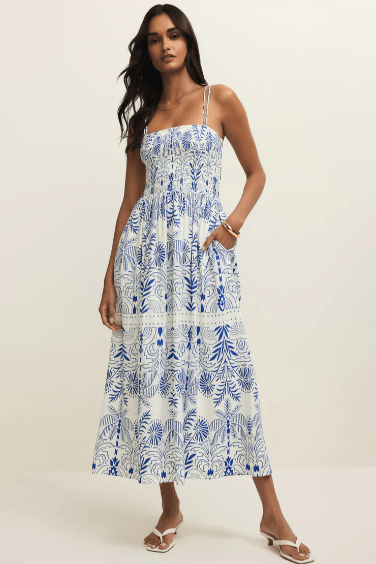 NADINE AIRY PALM MAXI DRESS by z supply at Shirley Shoppe