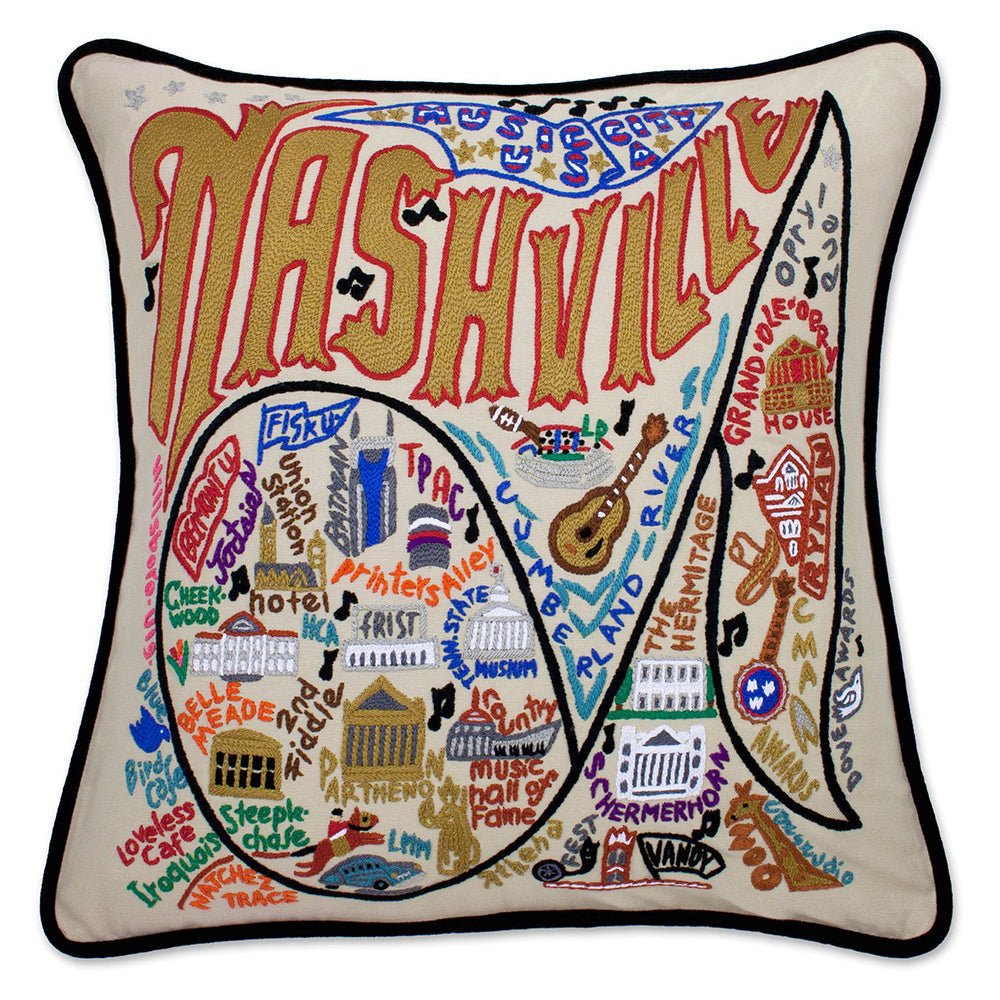 Nashville Hand - Embroidered Pillow by Quirks! at Shirley Shoppe
