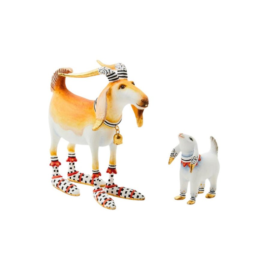 Nativity Nathan & Noel Goat Figures by Patience Brewster by Quirks! at Shirley Shoppe