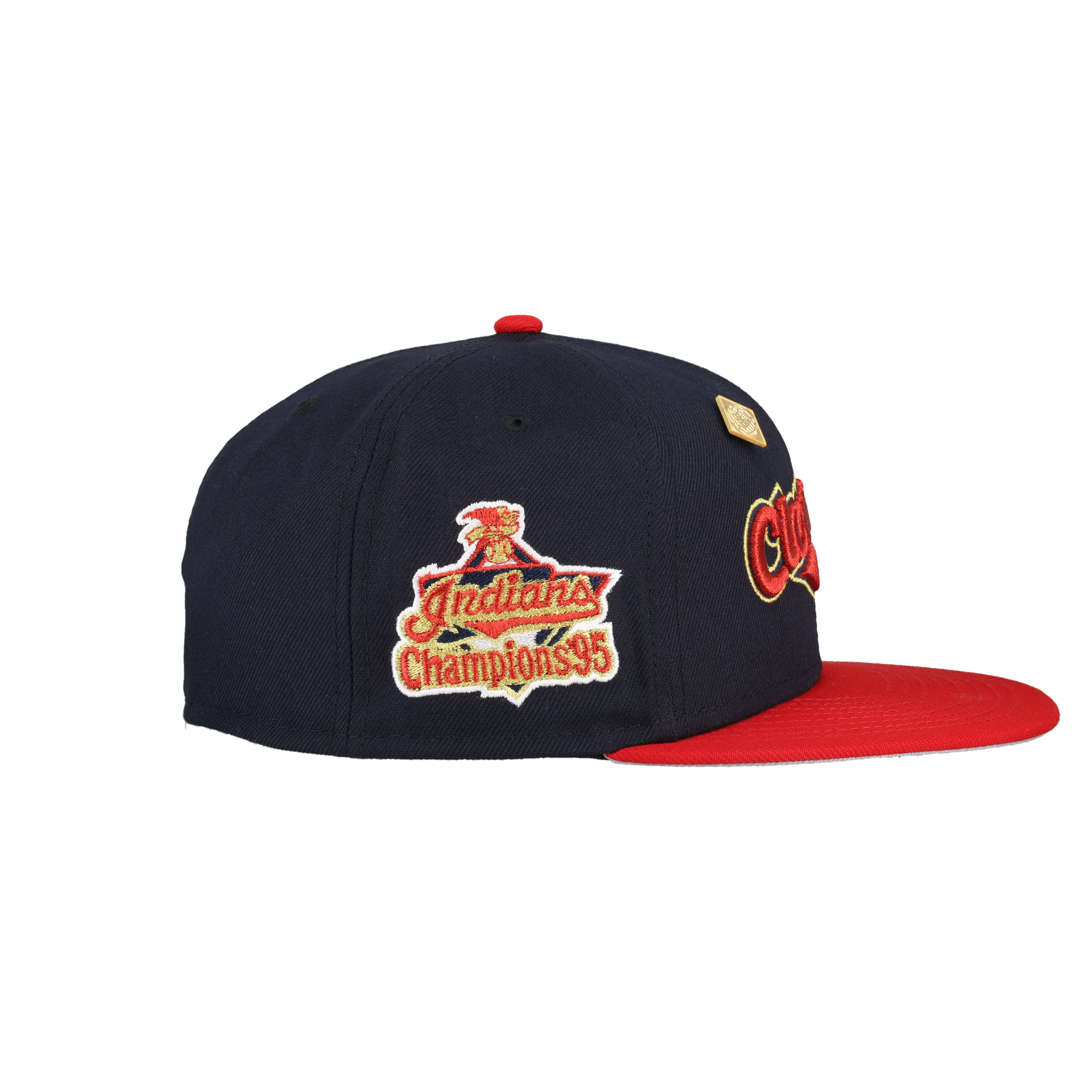 Cleveland Indians Navy 1995 Champions Patch 59Ffity Fitted Hat