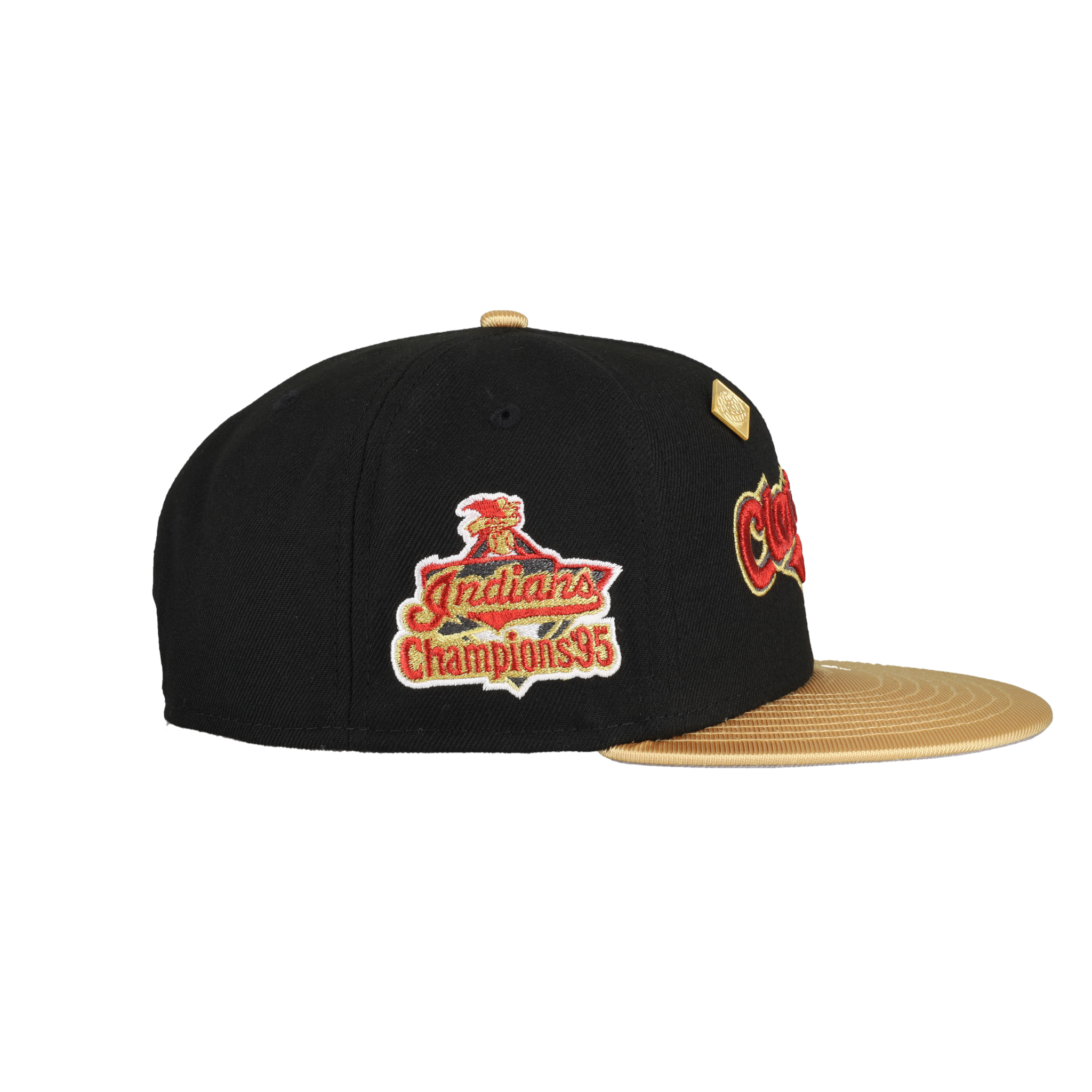 Cleveland Indians Black 1995 Champions Patch 59Ffity Fitted Hat