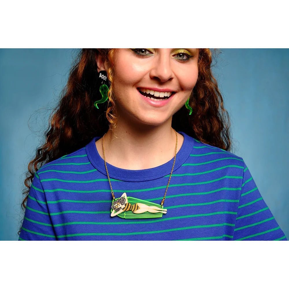 Necklace/Brooch Girl on Mat by Laliblue by Quirks! at Shirley Shoppe