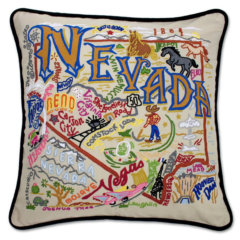 Nevada Hand - Embroidered Pillow by Quirks! at Shirley Shoppe