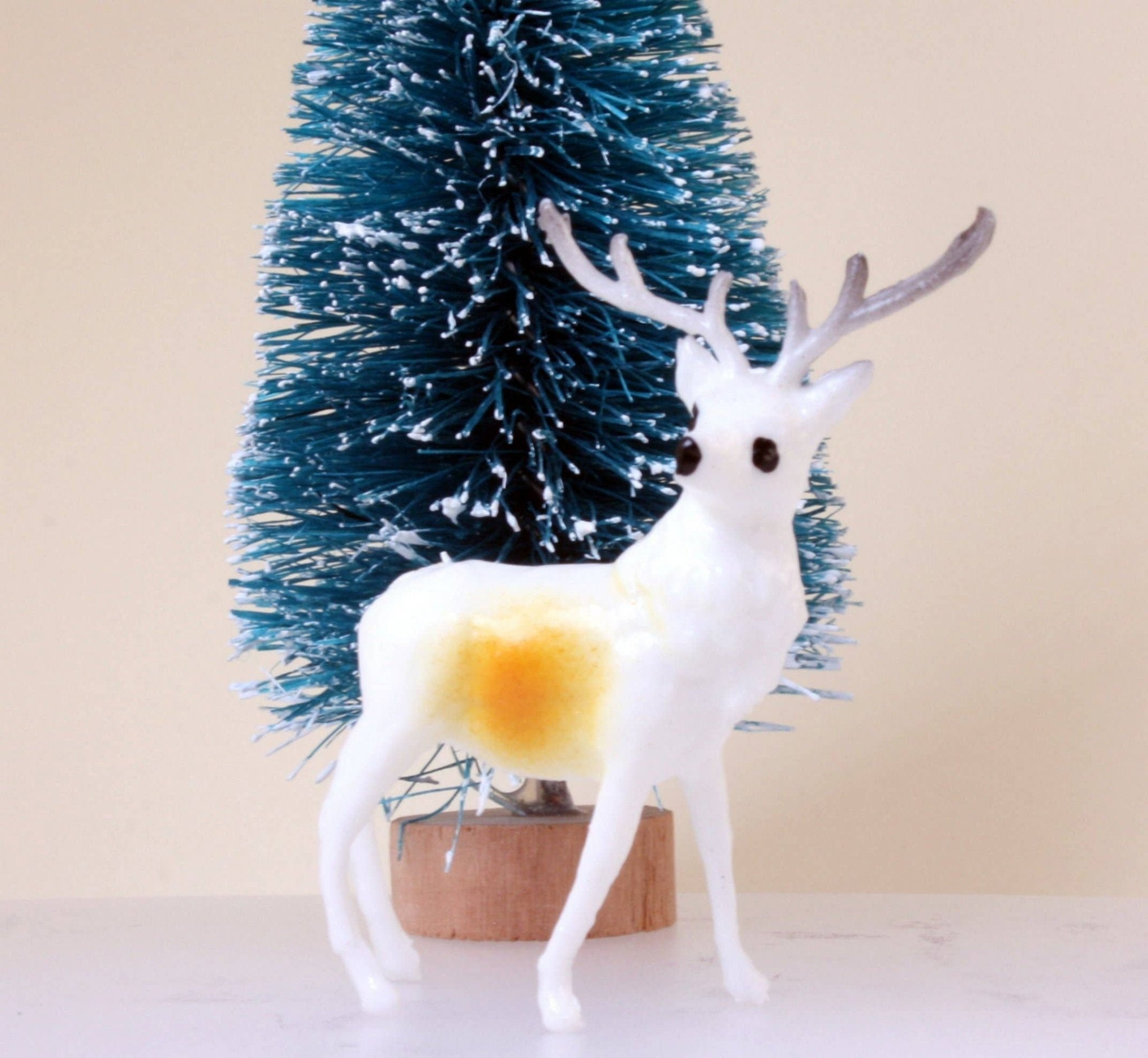 New Old Stock 1.5" Reindeer Decorative Figurine, 1960s by Quirks! at Shirley Shoppe