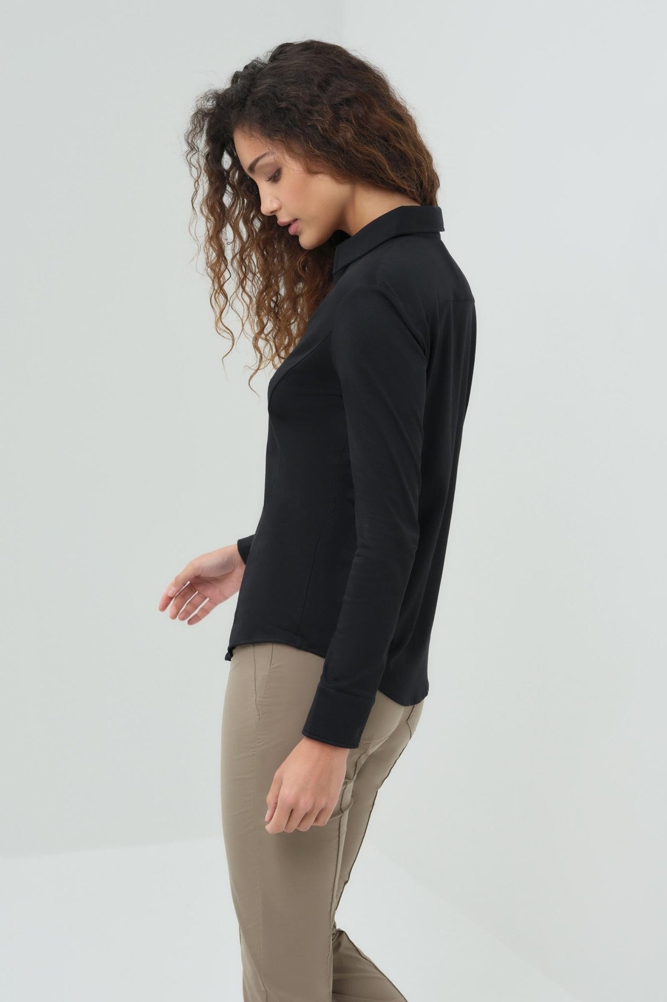 Nikki Longsleeve Pique Shirt by Anatomie at Shirley Shoppe