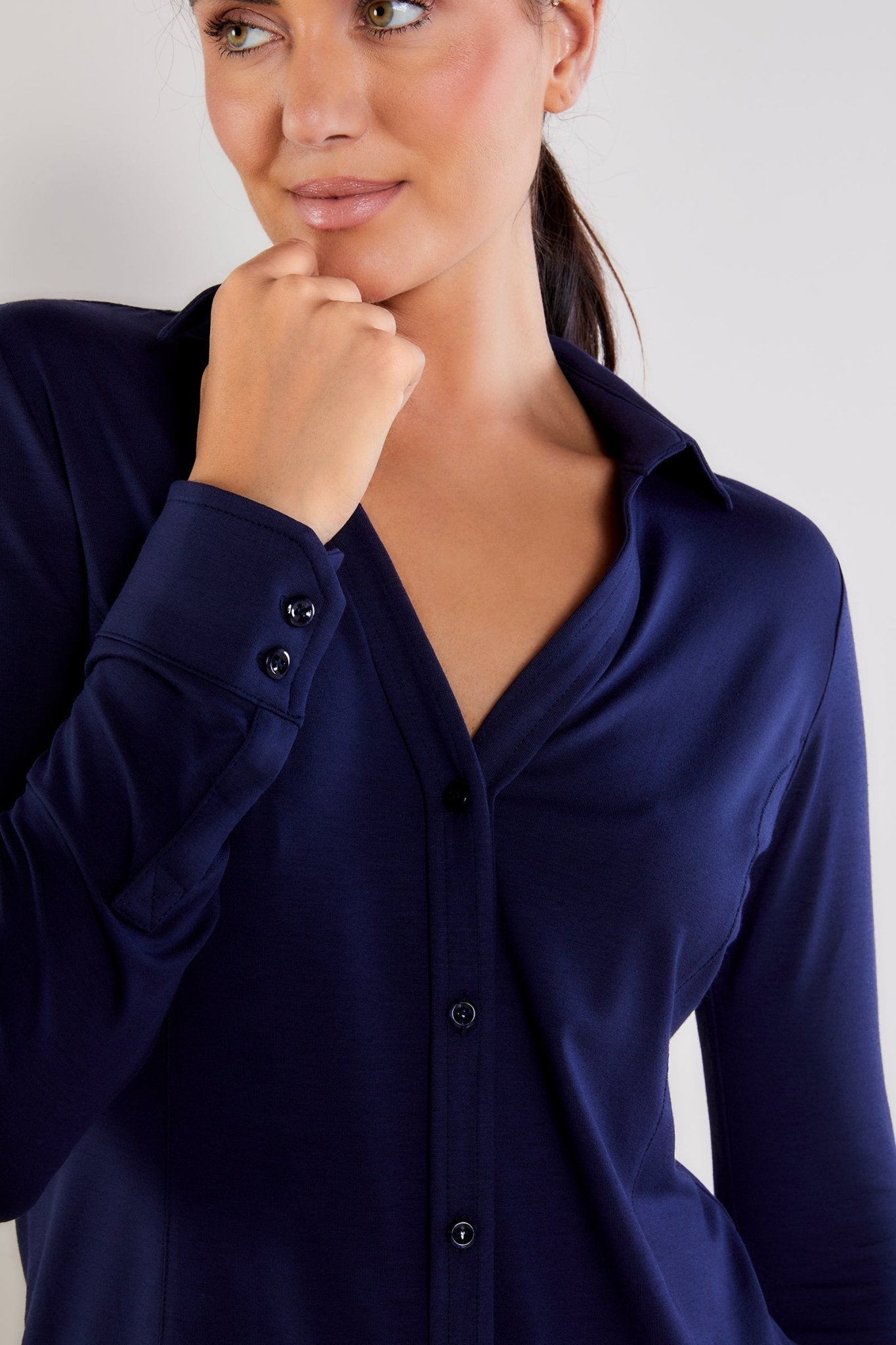 Nikki Longsleeve Pique Shirt by Anatomie at Shirley Shoppe