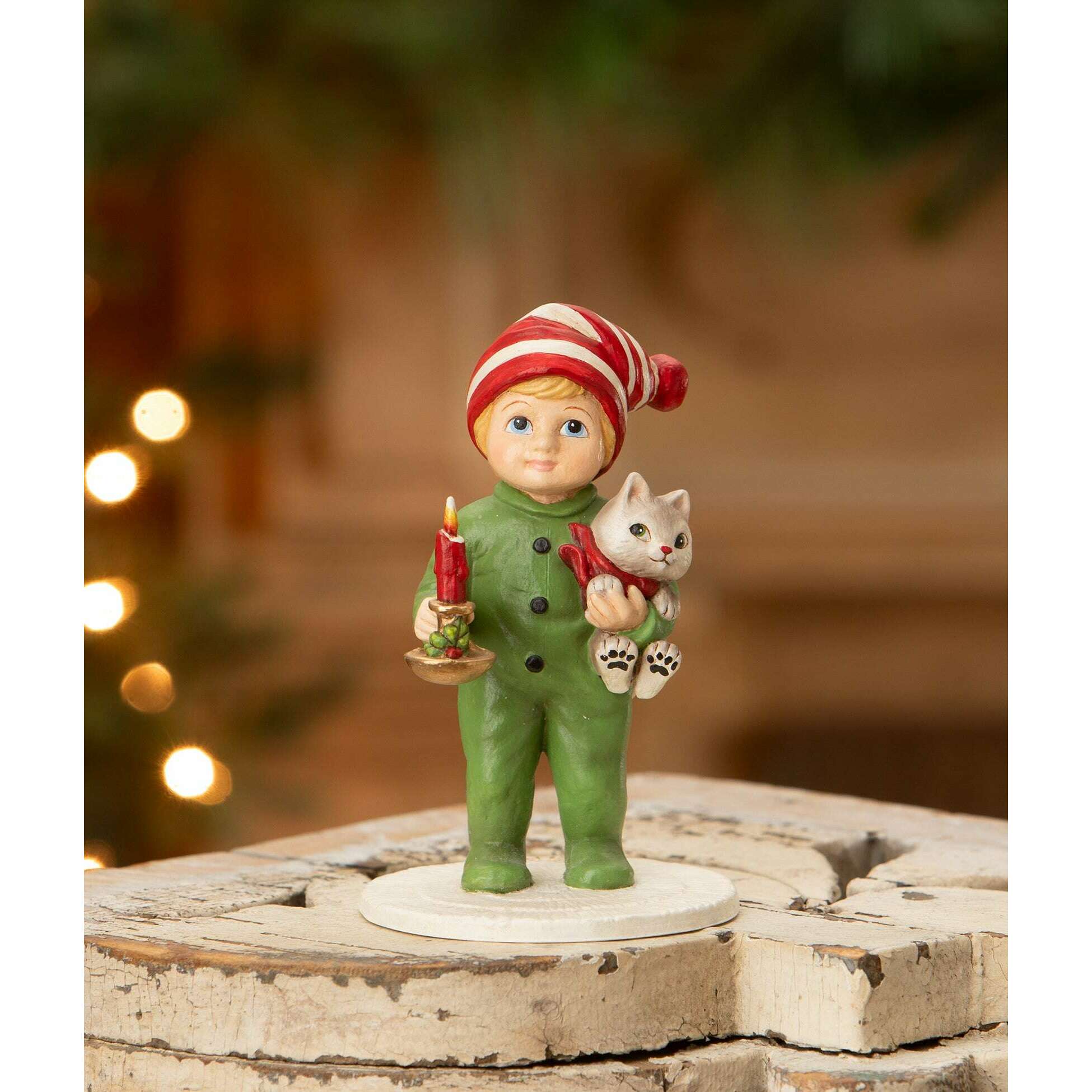Noah with Cat | Christmas Decor | Bethany Lowe