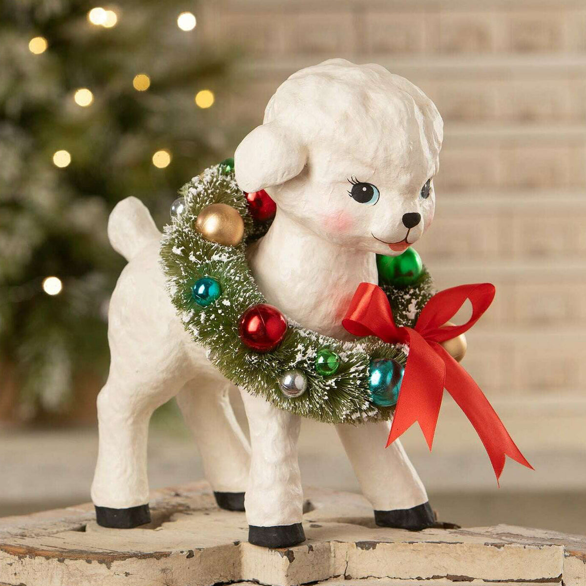 Noelle Lamb with Wreath ONE LEFT!! | Christmas Decor by Bethany Lowe