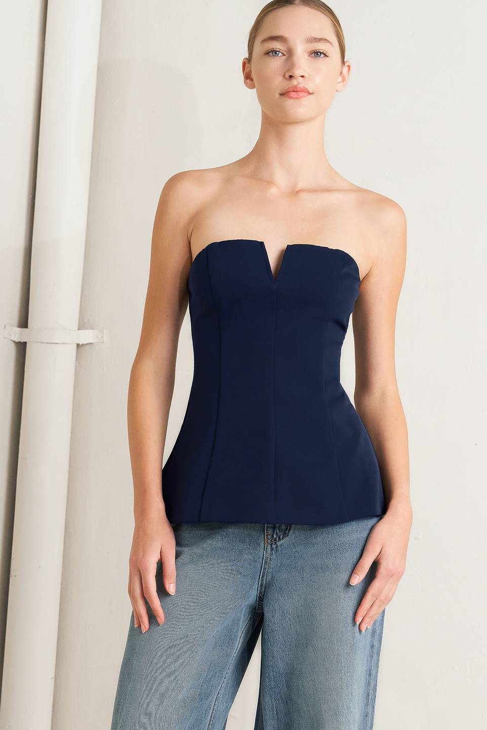 NOIR CONTOUR WOVEN TOP by Flying Tomato at Shirley Shoppe