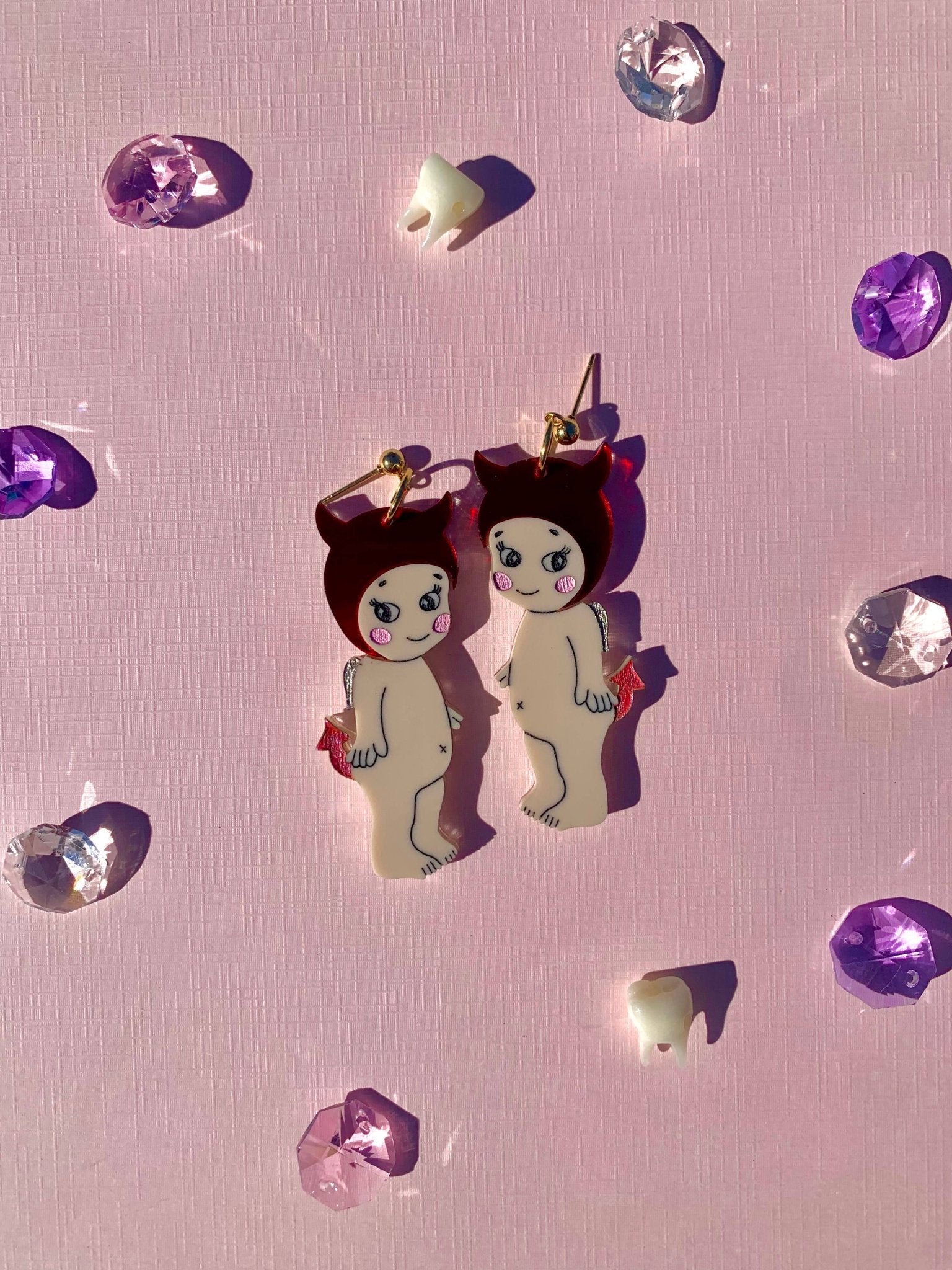 Not So Sonny Angel Acrylic Earrings by Quirks! at Shirley Shoppe