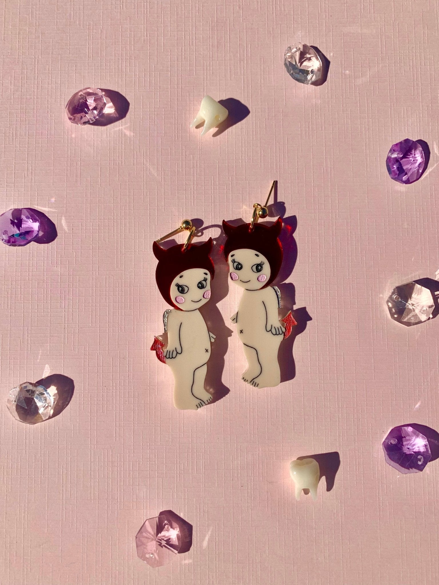 Not So Sonny Angel Acrylic Earrings by Quirks! at Shirley Shoppe