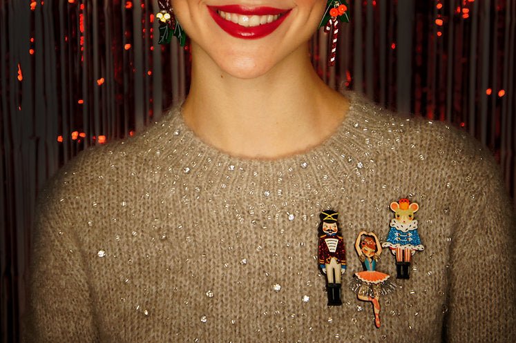 Nutcracker Mouse King Brooch by Laliblue by Quirks! at Shirley Shoppe