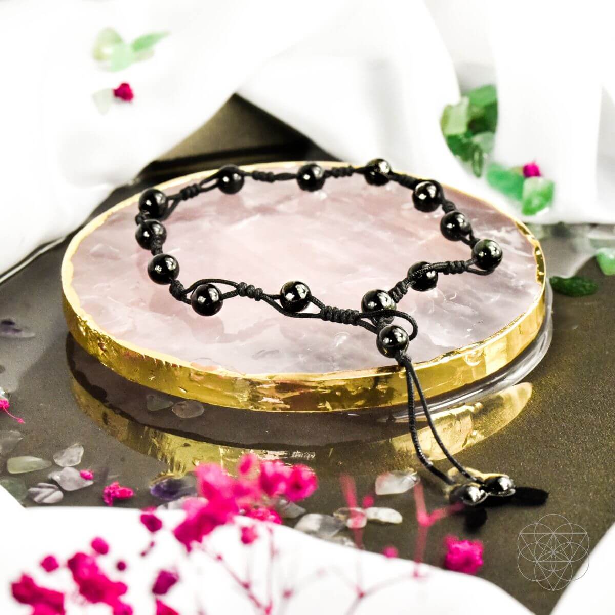 Obsidian Grounding Anklet by Conscious Items at Shirley Shoppe