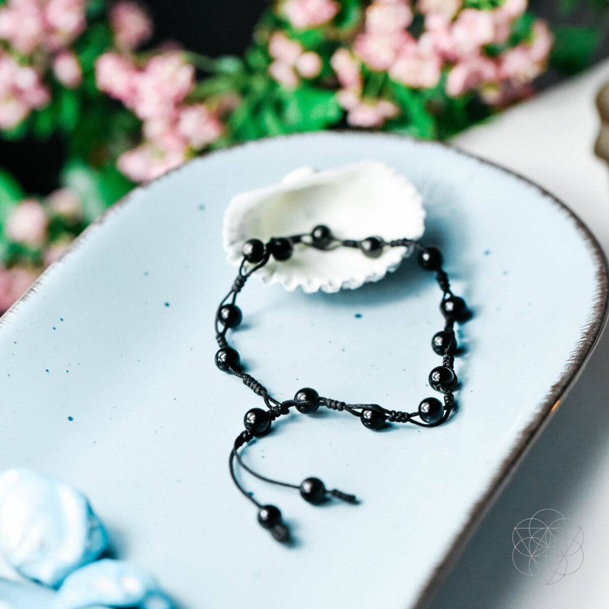 Obsidian Grounding Anklet by Conscious Items at Shirley Shoppe