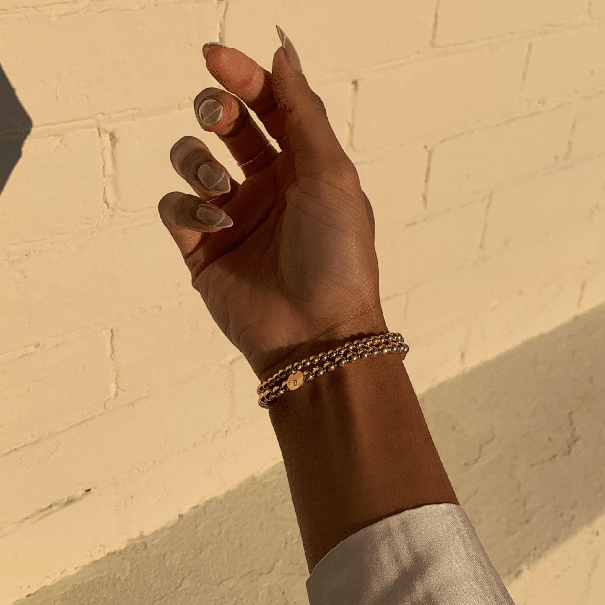 old english initial juno bracelet (4mm) by Cuffed by Nano LLC at Shirley Shoppe