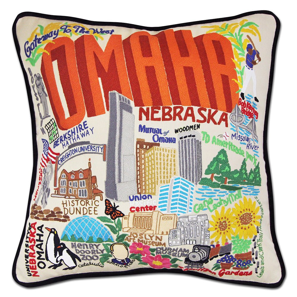 Omaha Hand - Embroidered Pillow by Quirks! at Shirley Shoppe