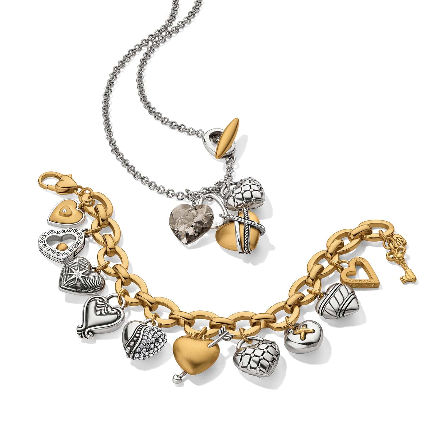 One Heart Large Charm Bracelet