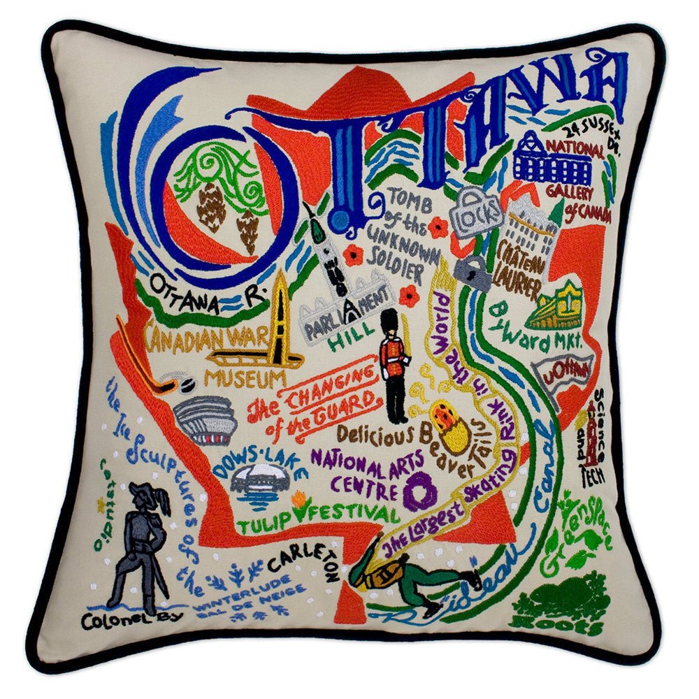 Ottawa Hand - Embroidered Pillow by Quirks! at Shirley Shoppe