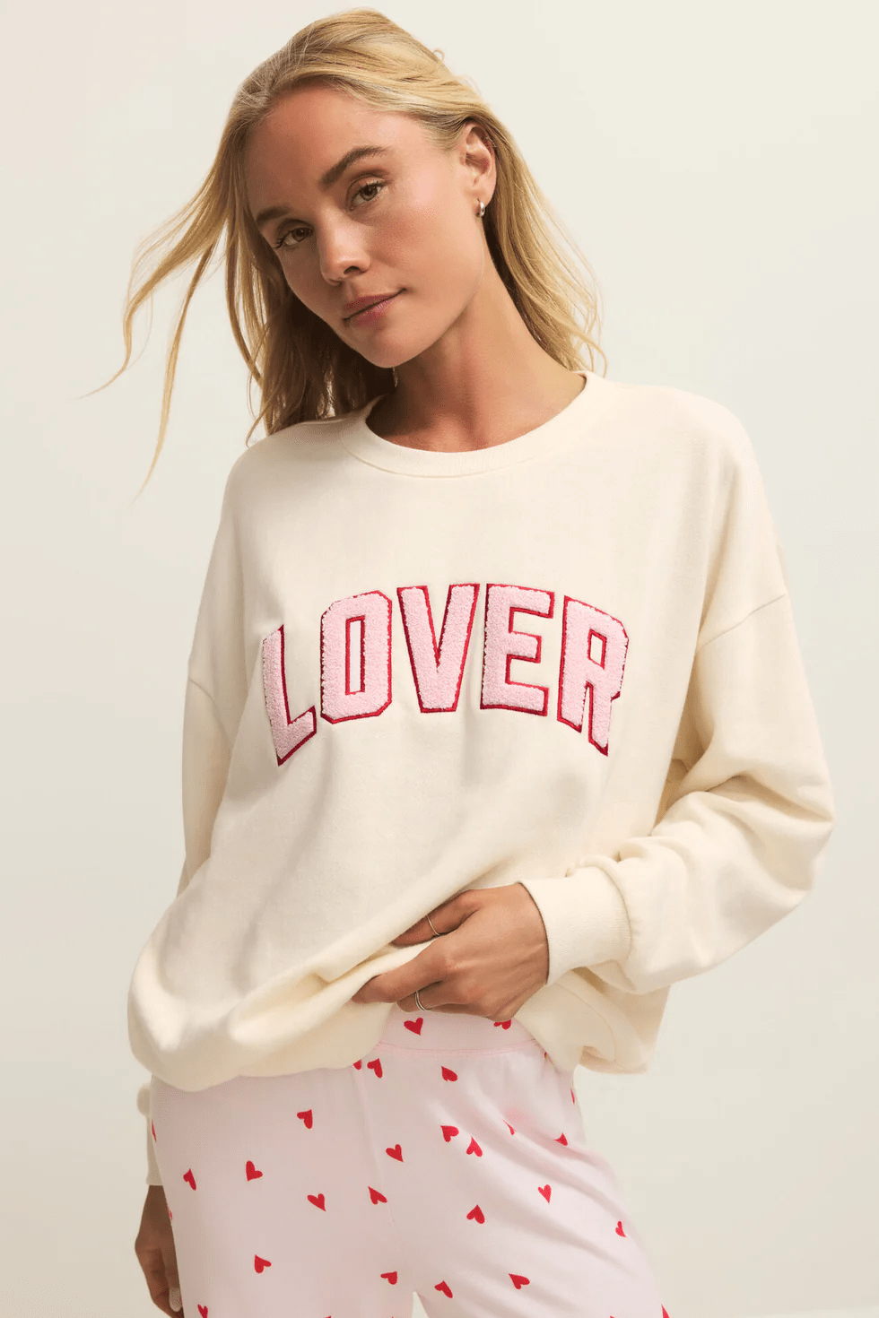 Oversized Lover Sweatshirt by z supply at Shirley Shoppe