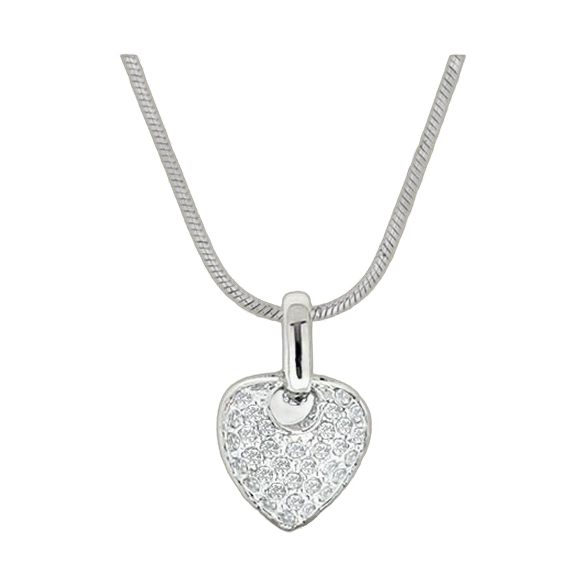 Pave Heart Pendant Necklace