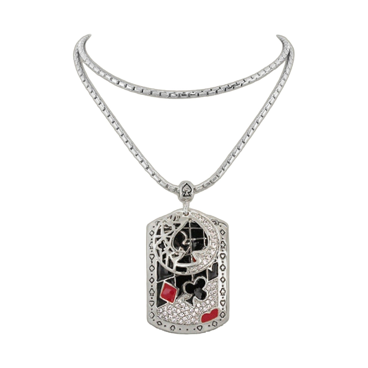 Art Deco Pendant Necklace — Card Suit Tag