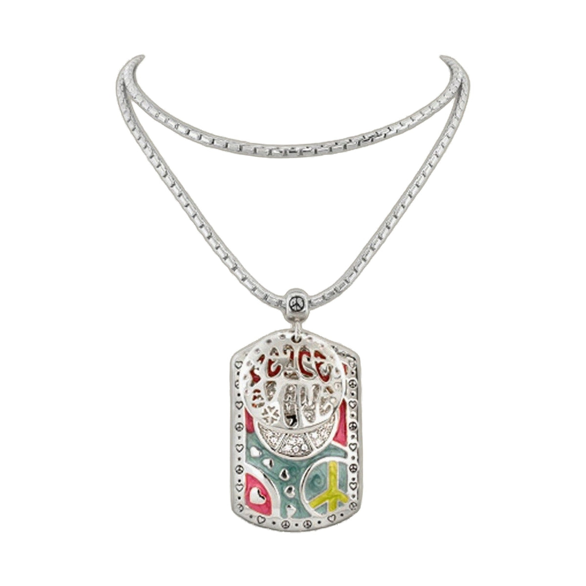 Art Deco Pendant Necklace — Peace & Heart Tag