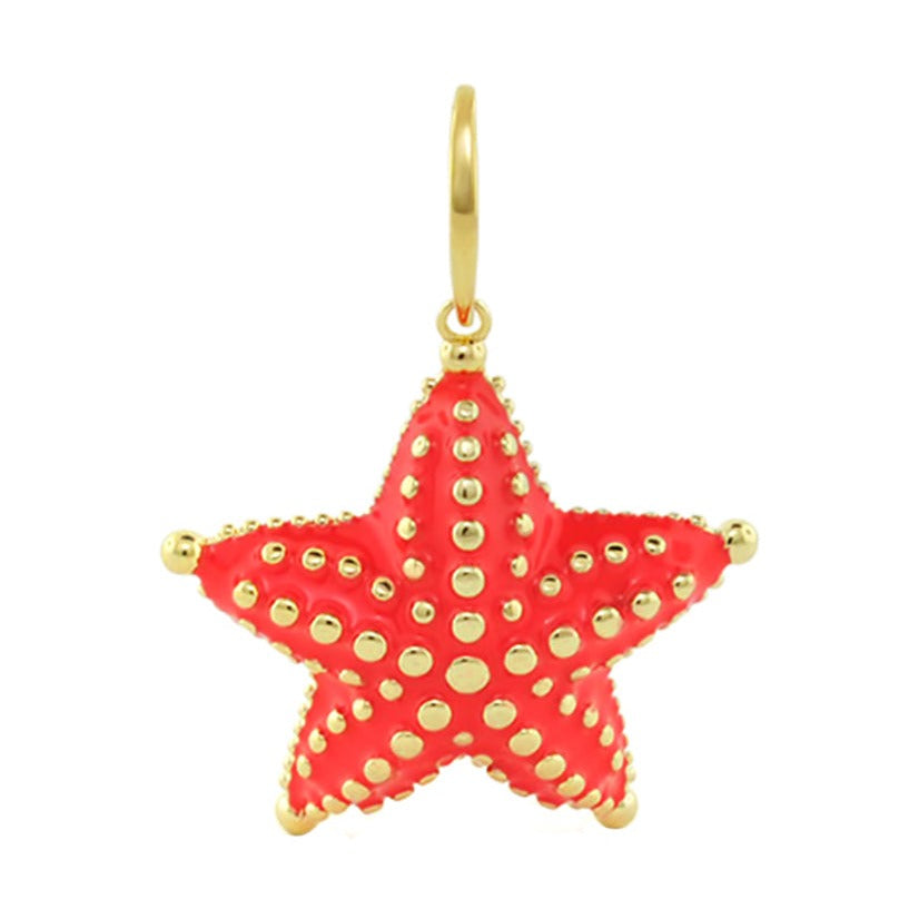 Eau Starfish Pendant — Red Dotted Charm