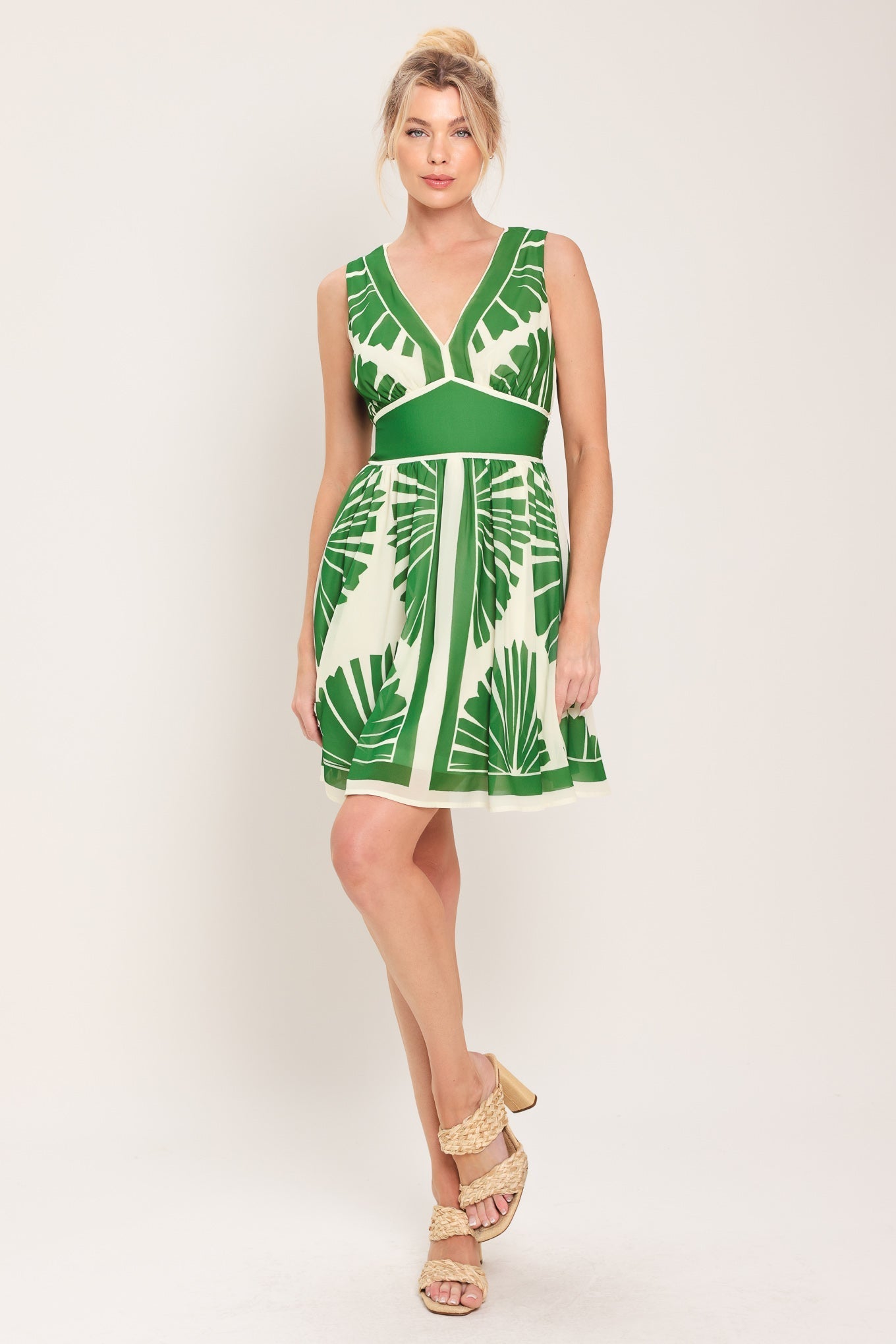 PALM BREEZE WOVEN MINI DRESS by Flying Tomato at Shirley Shoppe