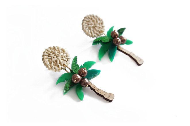 Palm Tree Earrings by Laliblue by Quirks! at Shirley Shoppe