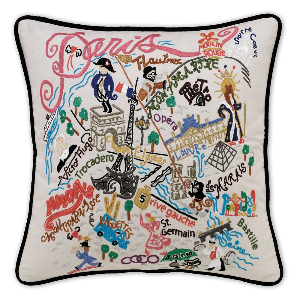 Paris Hand - Embroidered Pillow by Quirks! at Shirley Shoppe