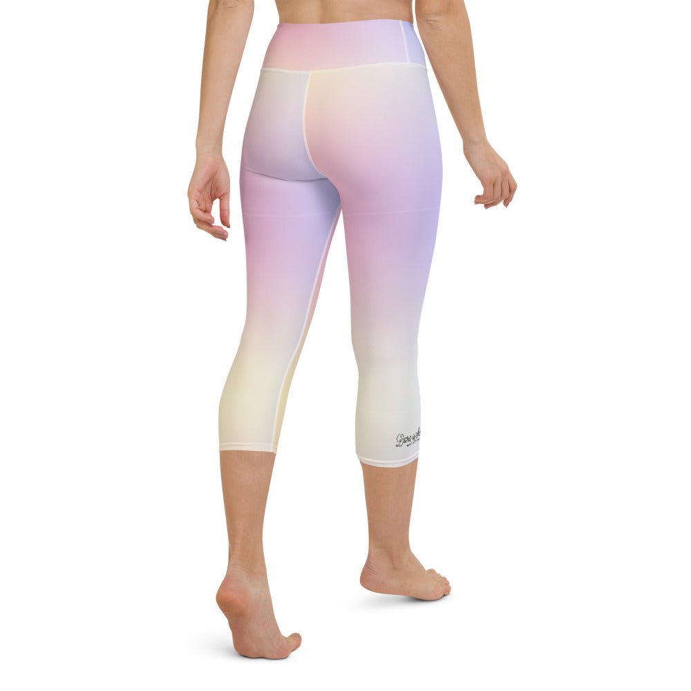 PARISIAN SUNSET YOGA CAPRI LEGGINGS by DARA SENDERS at Shirley Shoppe