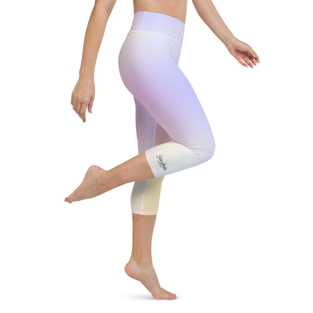 PARISIAN SUNSET YOGA CAPRI LEGGINGS by DARA SENDERS at Shirley Shoppe