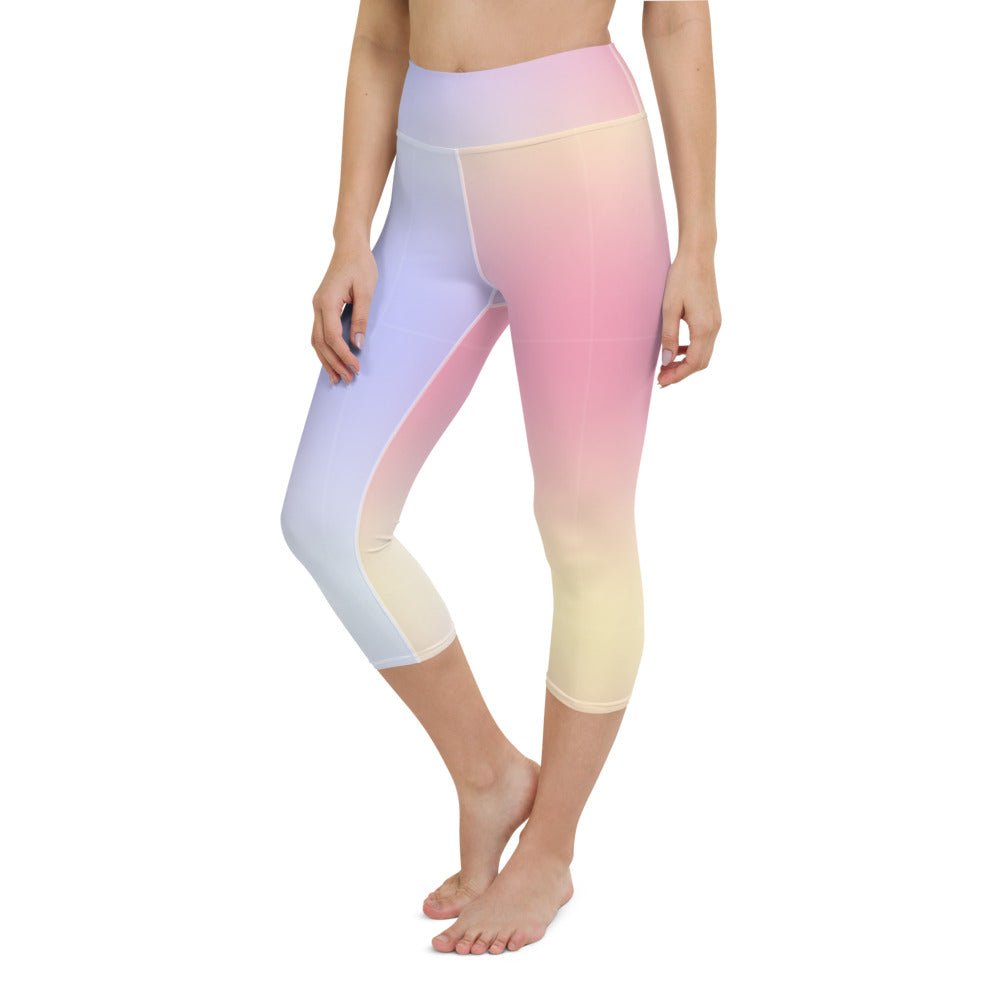 PARISIAN SUNSET YOGA CAPRI LEGGINGS by DARA SENDERS at Shirley Shoppe