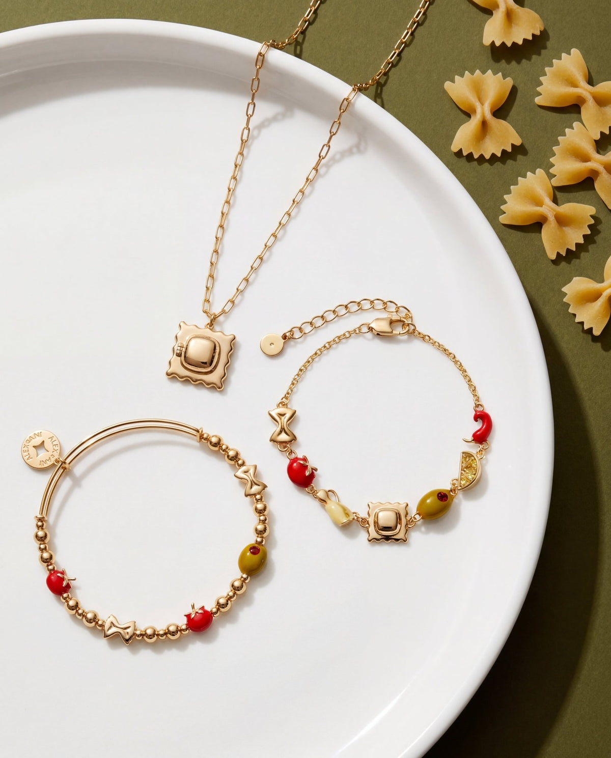 Pasta Girl 'Anything Is Pastable' Ravioli Locket Pendant by ALEX AND ANI at Shirley Shoppe