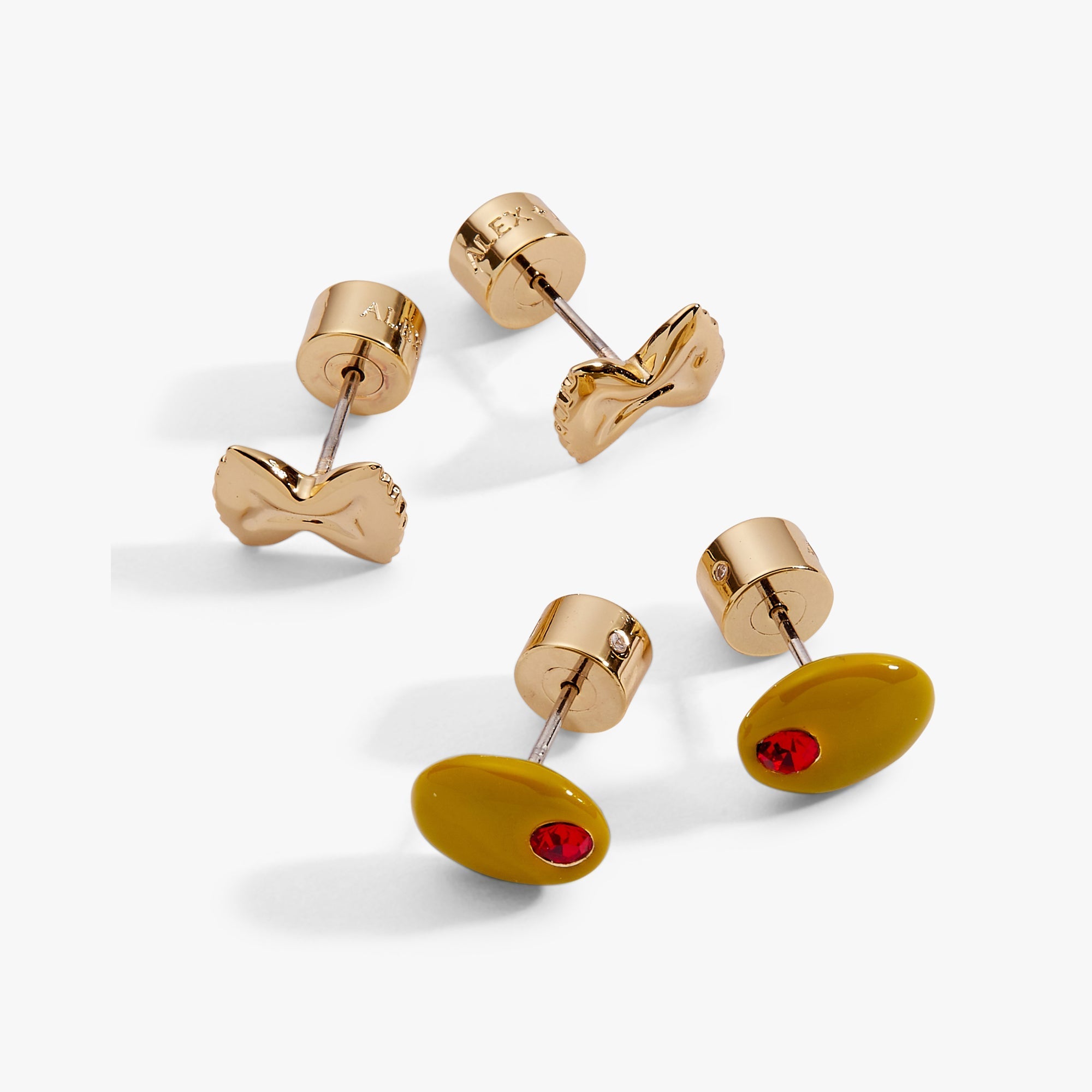 Pasta Girl Stud Earrings Set Of 2 by ALEX AND ANI at Shirley Shoppe