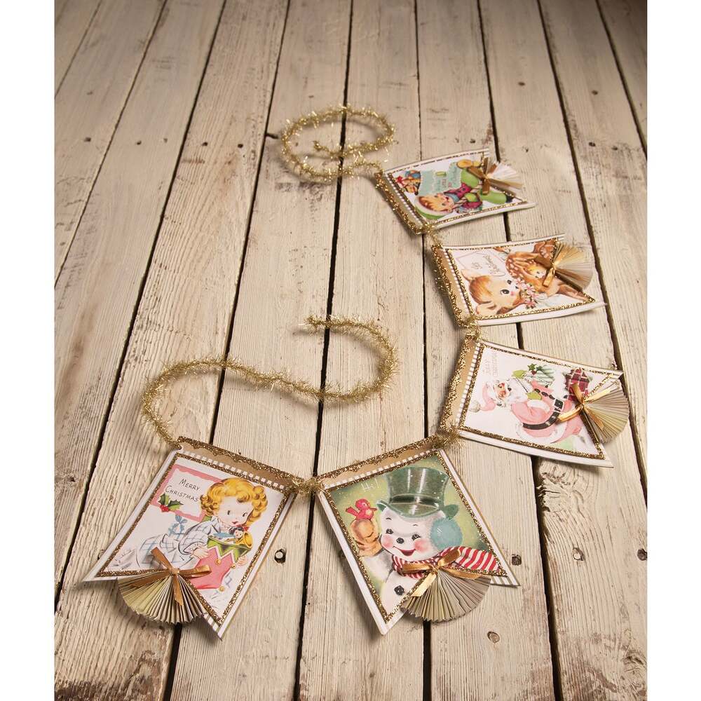 Pastel Retro Garland by Bethany Lowe Designs by Quirks! at Shirley Shoppe