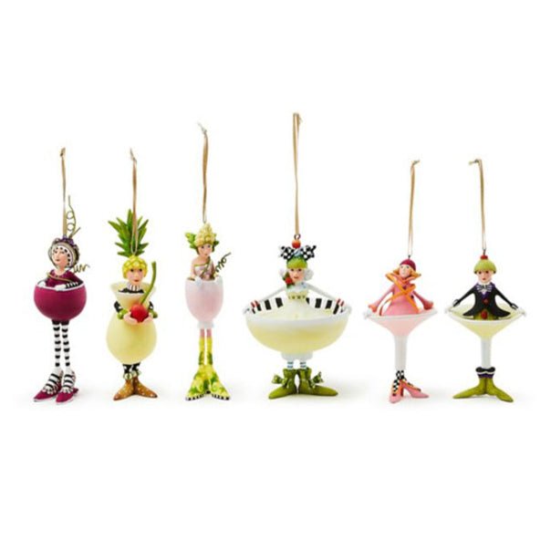 Patience Brewster Mini Cocktail Ornaments, Set of 6 by Quirks! at Shirley Shoppe
