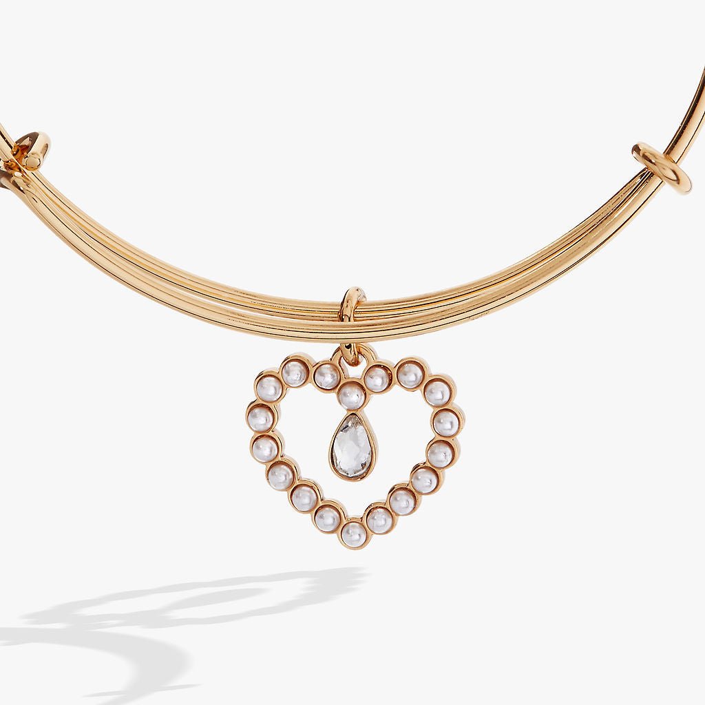 Pearl Heart Bangle by ALEX AND ANI at Shirley Shoppe