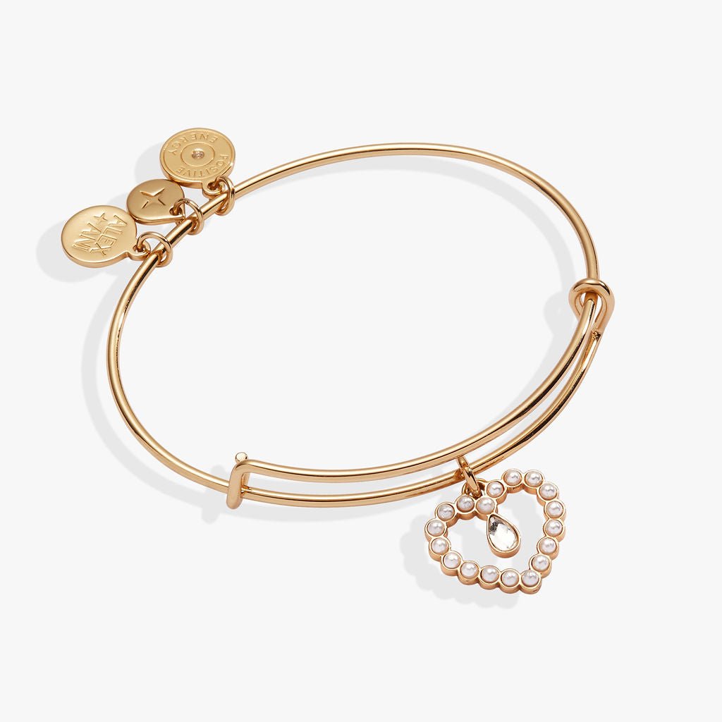 Pearl Heart Bangle by ALEX AND ANI at Shirley Shoppe