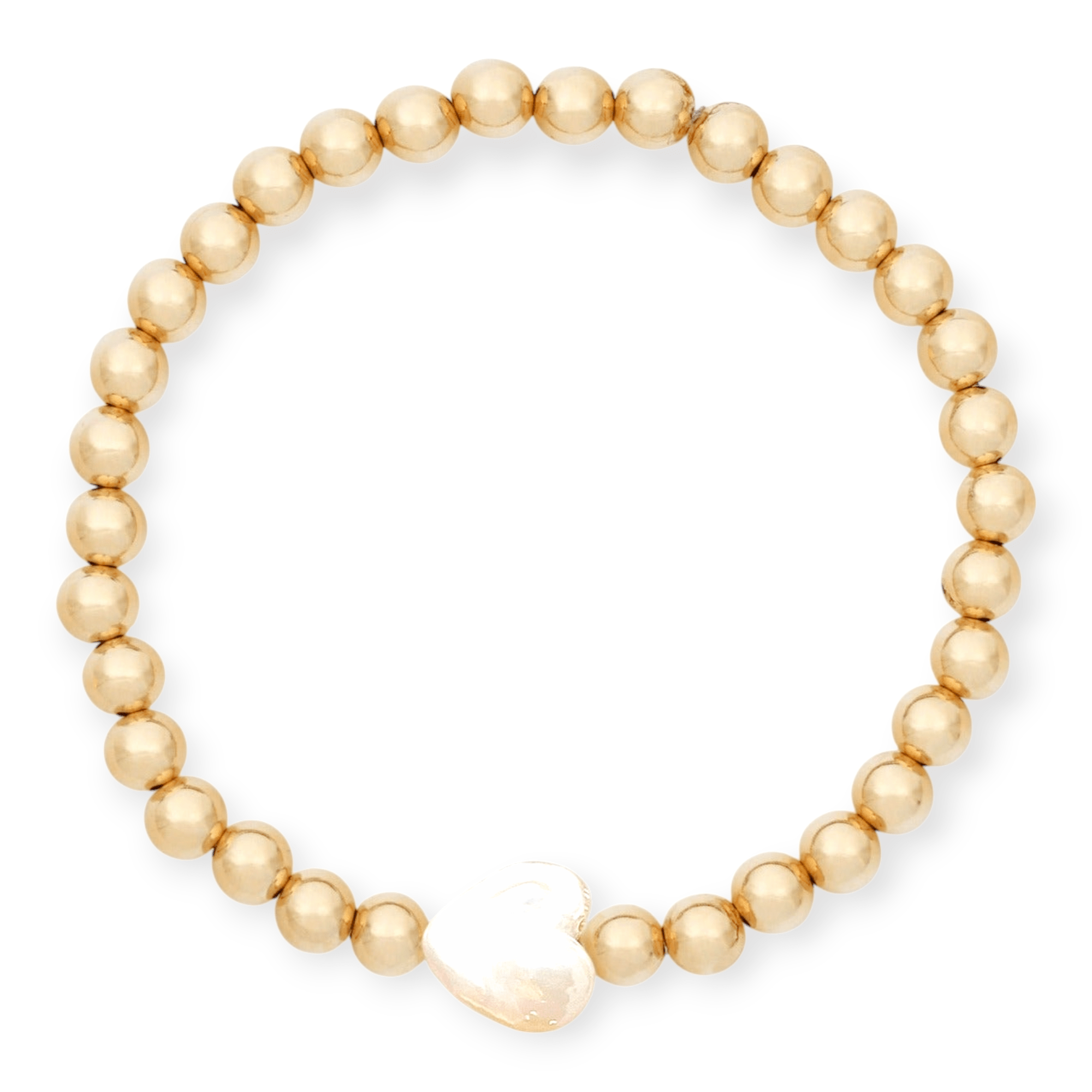 pearl heart juno bracelet (5mm) by Cuffed by Nano LLC at Shirley Shoppe