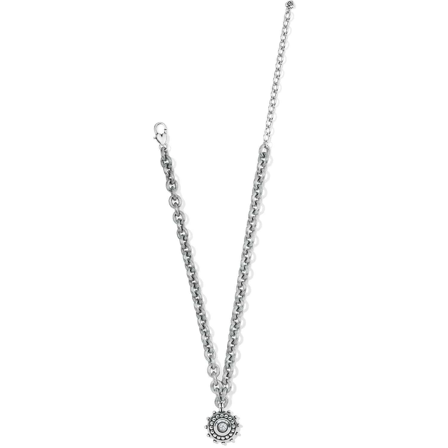 Pebble Dot Medali Sparkle Reversible Collar Necklace
