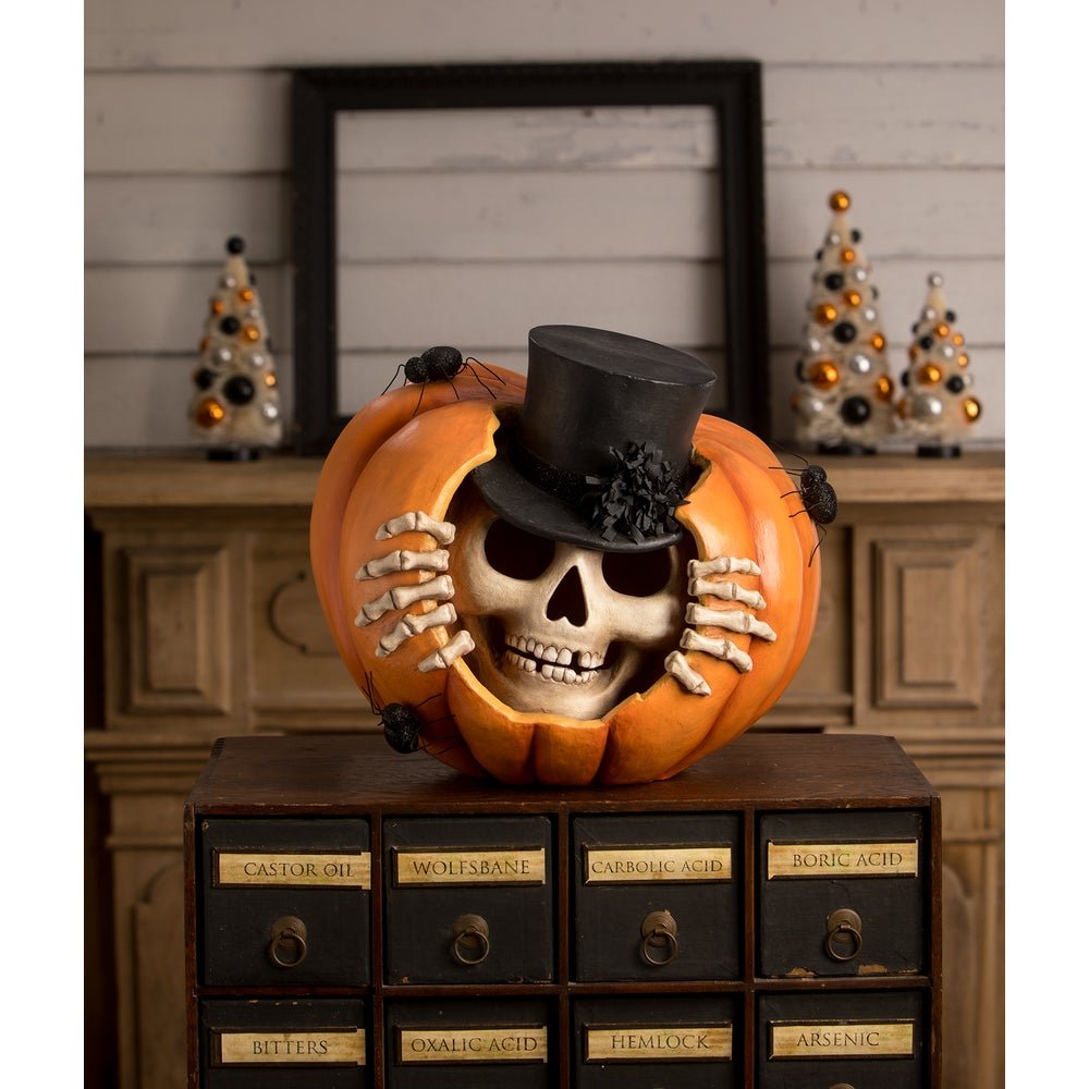 Peek - A - Boo Skelly by Bethany Lowe Designs by Quirks! at Shirley Shoppe