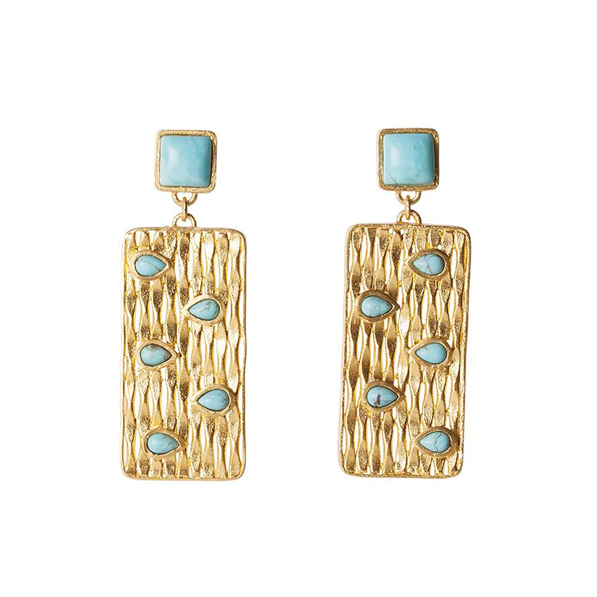 Peekaboo Earring - Turquoise by Christina Greene at Shirley Shoppe