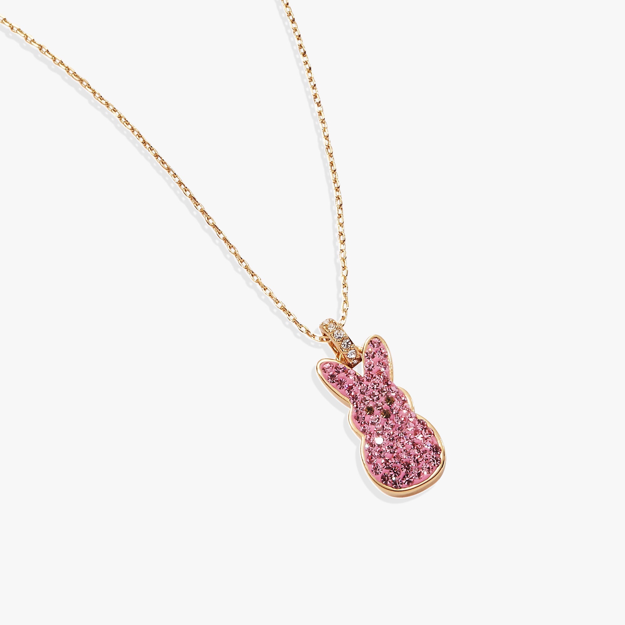PEEPS® Pink Crystal Bunny Pendant Necklace by ALEX AND ANI at Shirley Shoppe