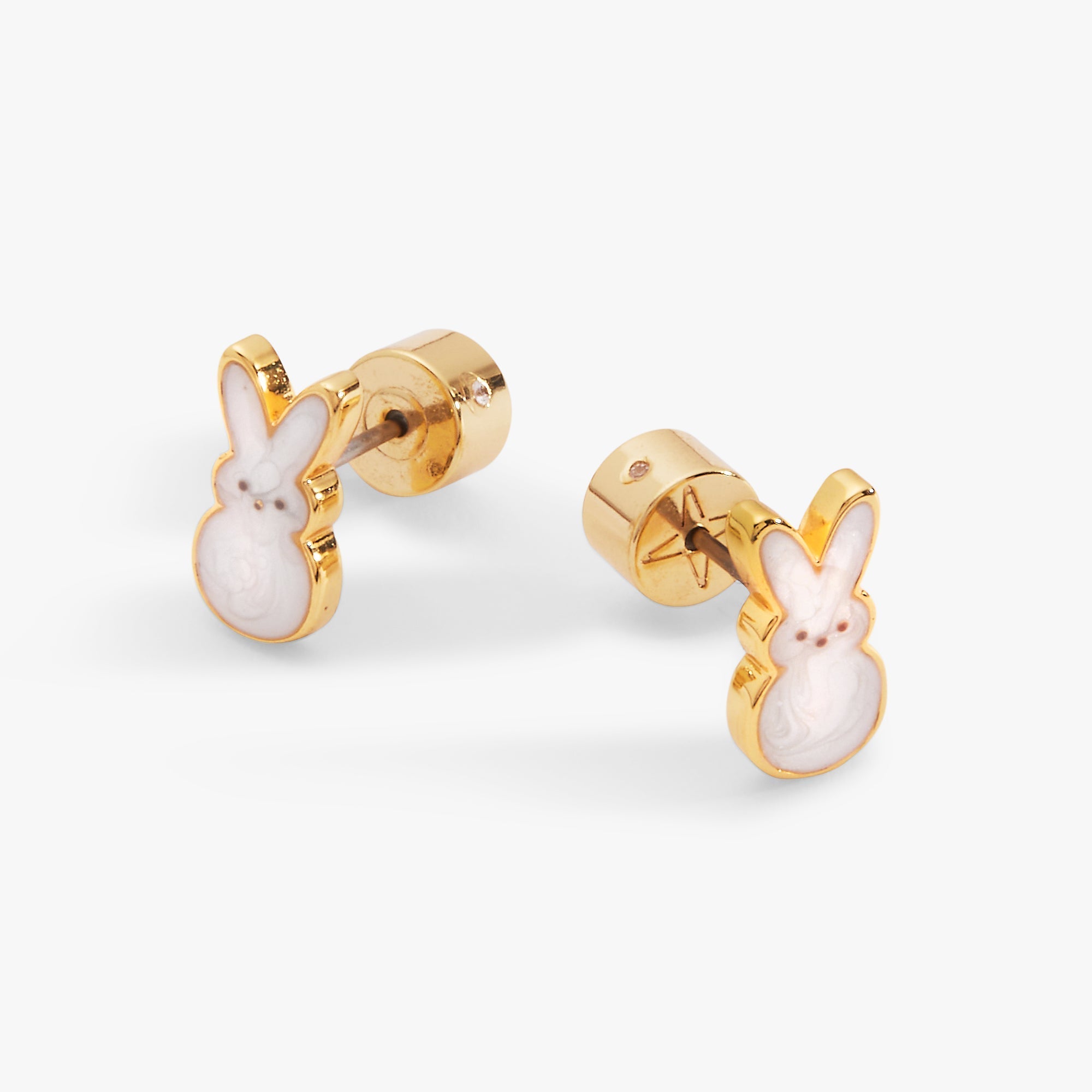 PEEPS® White Pearlized Bunny Studs by ALEX AND ANI at Shirley Shoppe