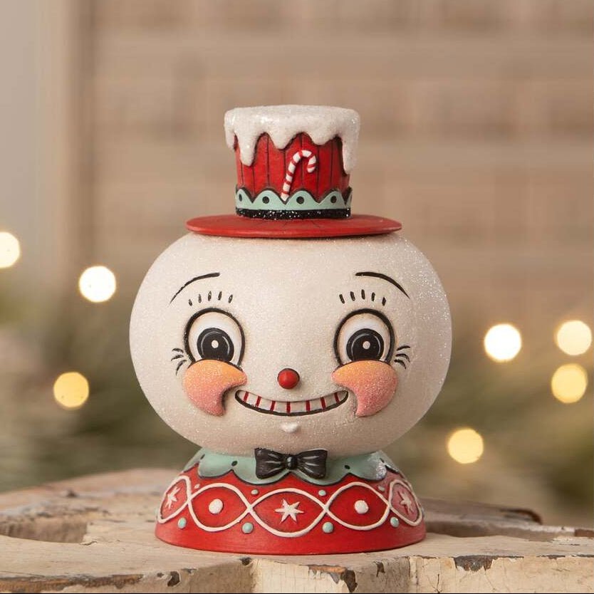 Peppermint Snow Beau Container by Johanna Parker for Bethany Lowe by Quirks! at Shirley Shoppe