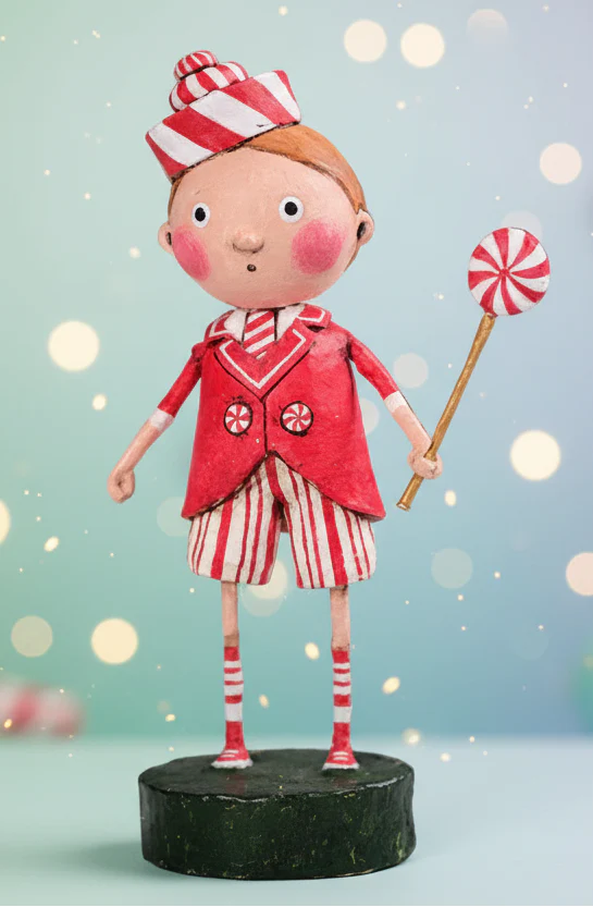 Peppermint Pete Christmas Figurine by Lori Mitchell — 6.5-Inch Poly Resin Collectible (New 2026)