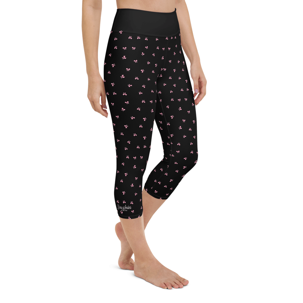 PETIT BOW CAPRI LEGGINGS • BLACK by DARA SENDERS at Shirley Shoppe