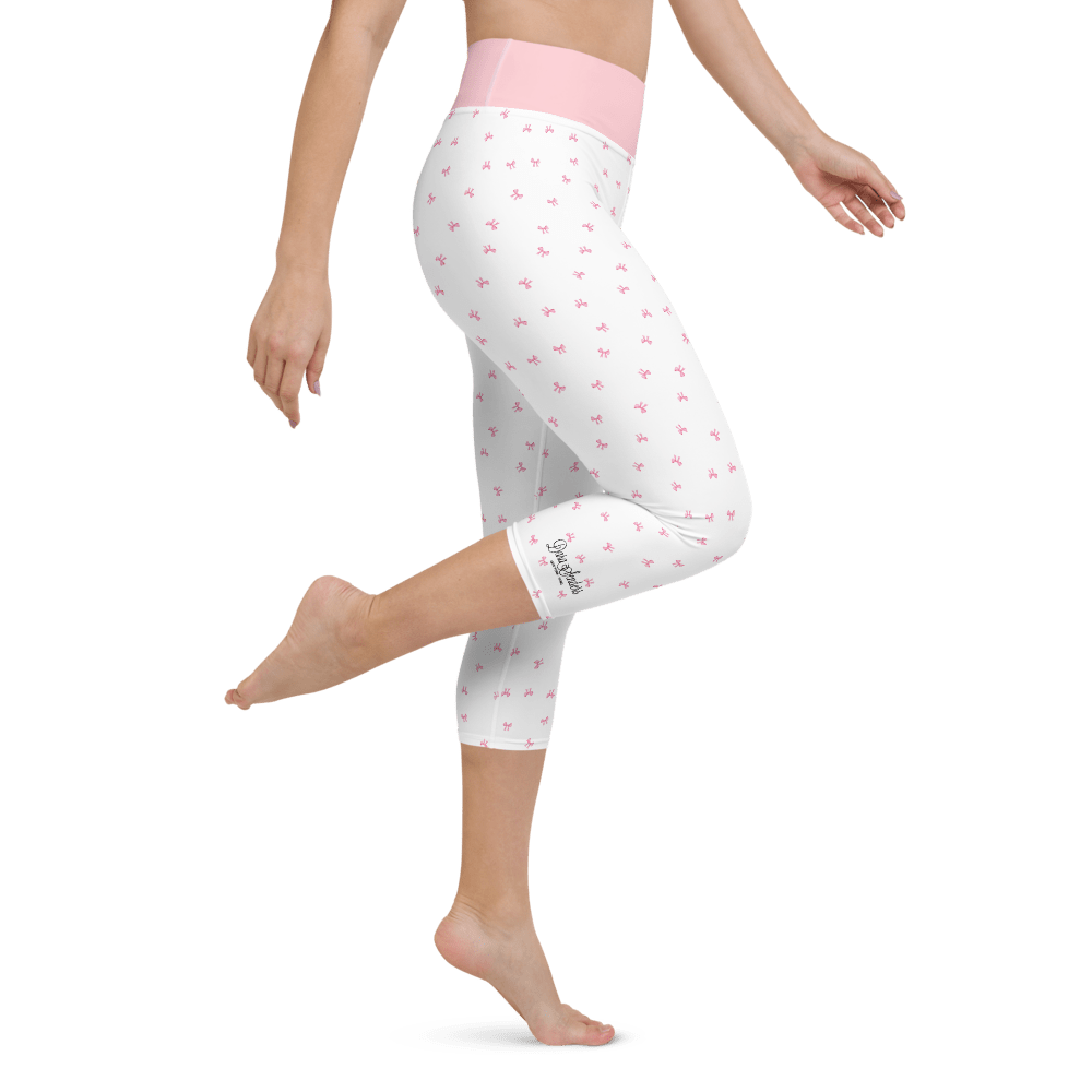 PETIT BOW CAPRI LEGGINGS • WHITE by DARA SENDERS at Shirley Shoppe